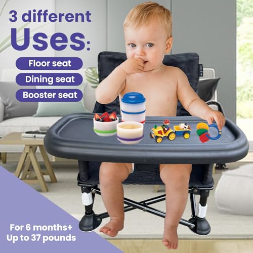 Image of Avee & Co Infant Fold-Out Booster Chair - Toddler Seat for Indoor /Outdoor Use - Fast, Easy and Compact Fold
