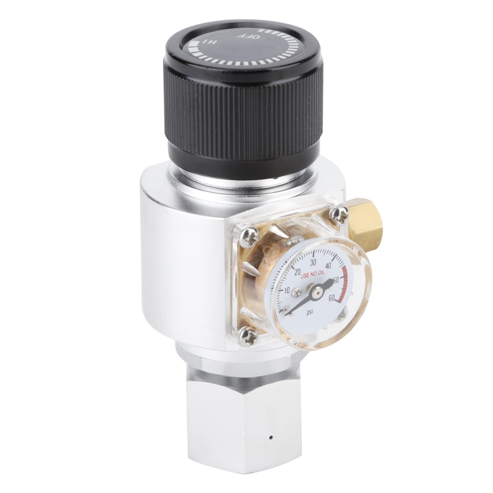 Reduktor Gazu CO2 Adapter Zaworu Redukcyjnego Ciśnienia Wody Sodowej Butelka Napoju Gazowanego Akcesorium do Ciśnieniowego Piwa Domowego Wykonane Jakościowo Regulator Gazu Zawór Regulacyjny