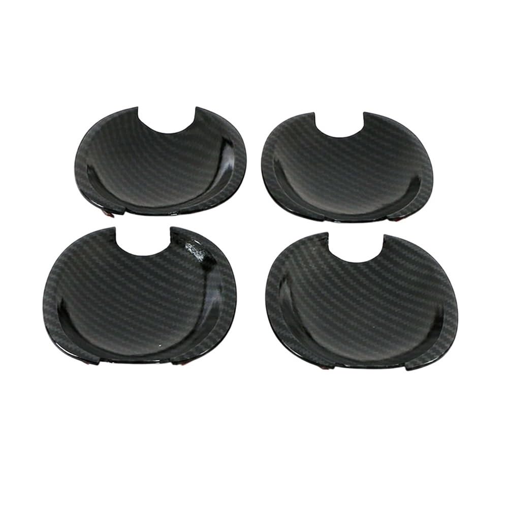 Ymyyqw Door Bowl Cover Car Outer Door Handle For Golf Mk4 Mk5 2000-2008 Car Carbon Fiber Printed Exterior Side Door Handle Cover Bowl Trim Moulding Bezel