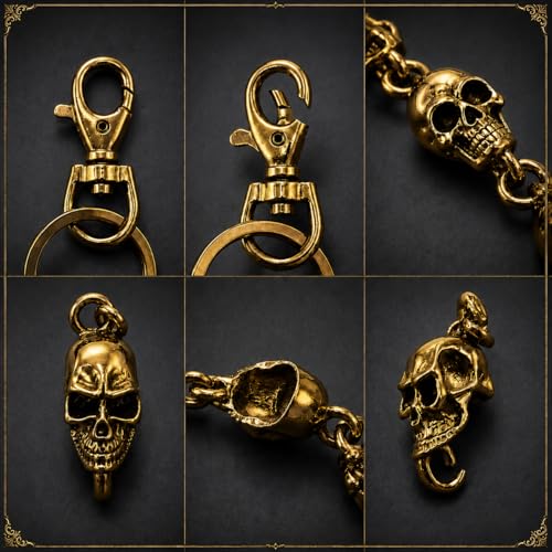 Image of Wallet Chain - Skull Chains for Pants Jeans Purse Bag, Punk Gothic Style,Suitable for Parties /Stage Performances /Everyday Wear, emo Y2K accessories