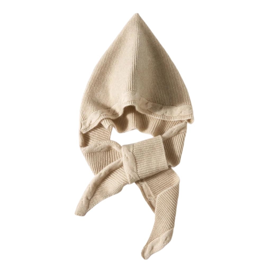 Bonnet à capuche hiver cachemire tricoté avec cache-cou amovible