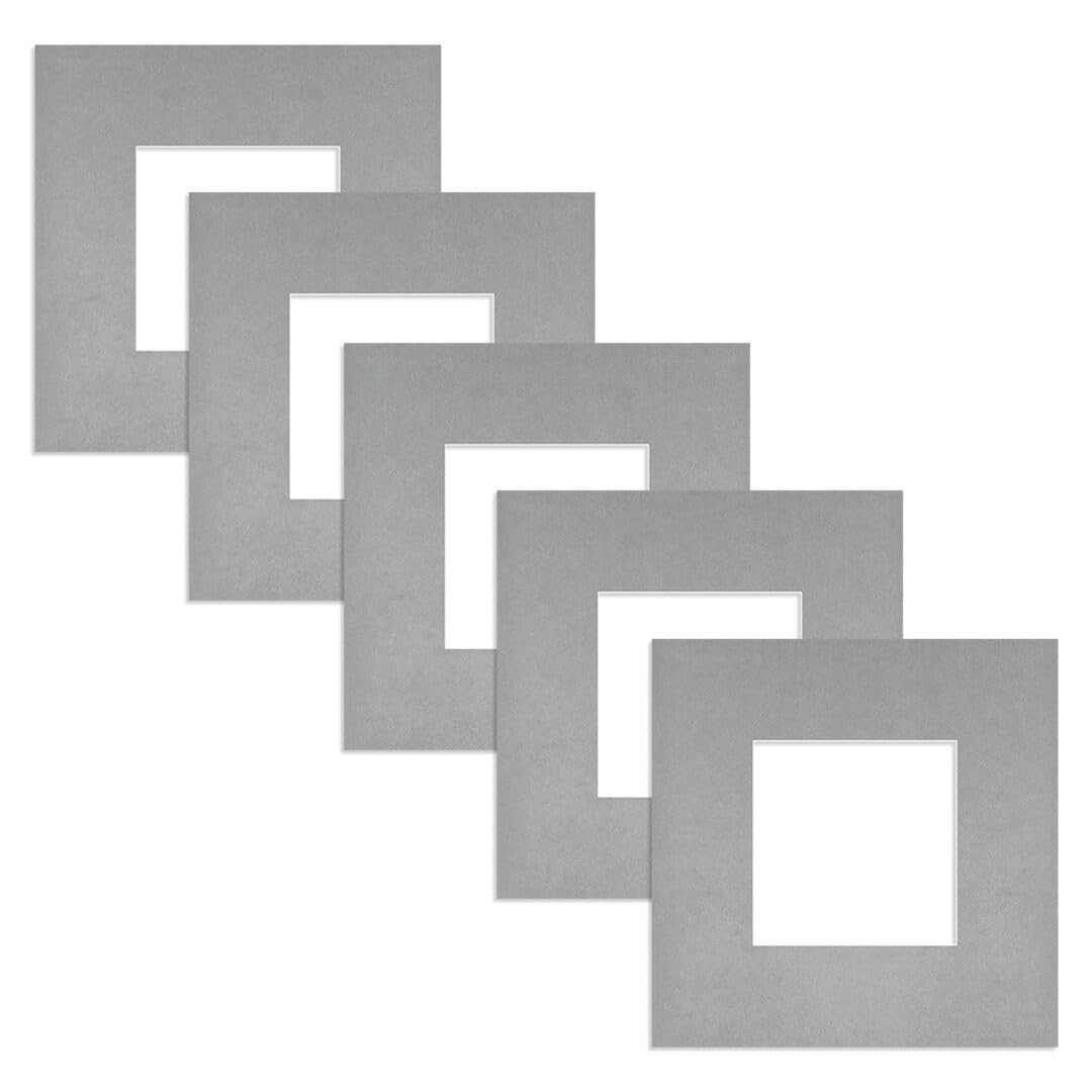 Alison Kingsgate 10X10 Silver Picture Mount - 5X5 Aperture - Pack 5 — image 1