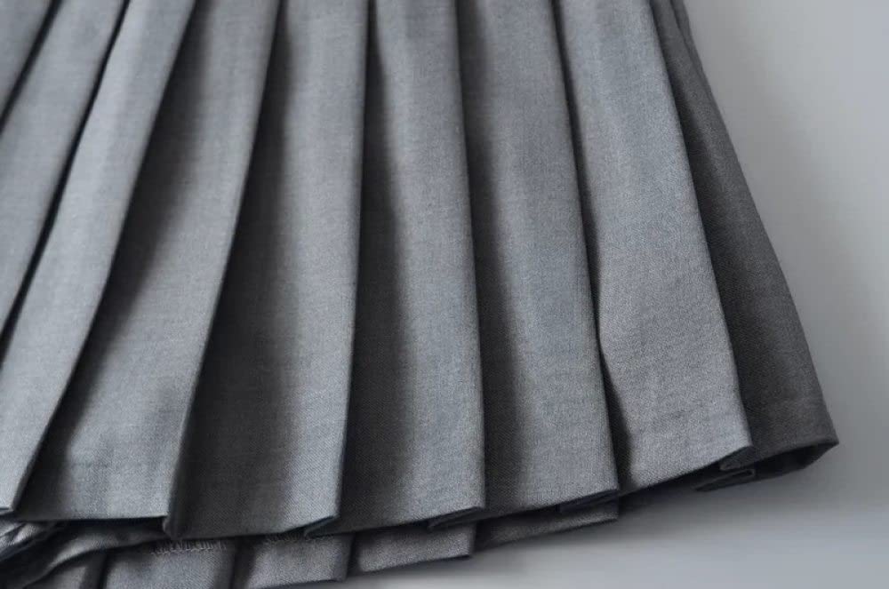 Röcke Für Damen,Damen-Minirock Beige Faltenrock Mit Hoher Taille Hüftumwickelt Mit Reißverschluss Schlichte A-Linie Geraffte Lagen College-Mode Kurzer Rock Für Mädchen Damen,L