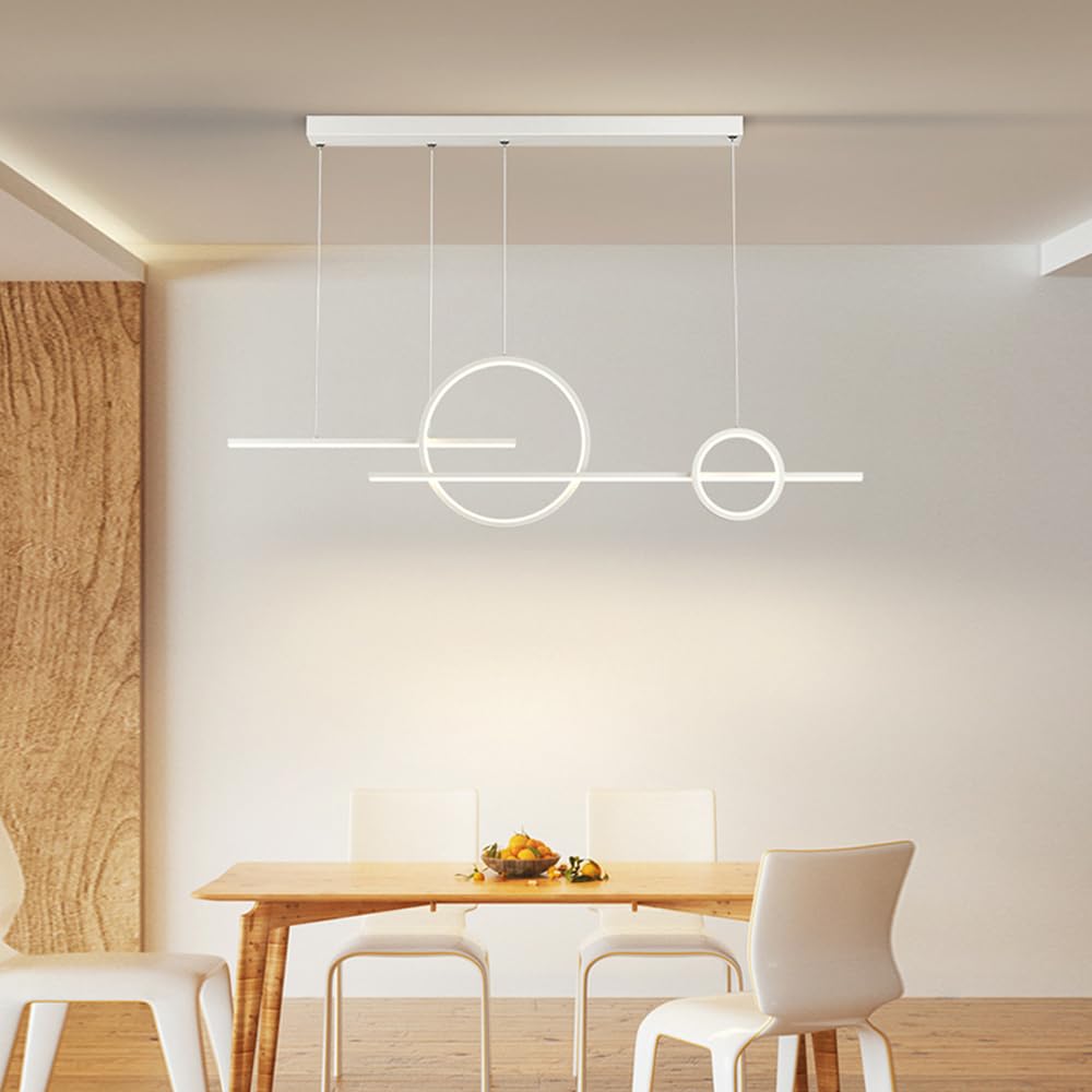 Lampada a Sospensione lineare a LED per Isola Cucina, lampadario Moderno, Lampada da soffitto, Illuminazione Geometrica a Sospensione, luci per Tavolo da Pranzo, lampadari per sogg