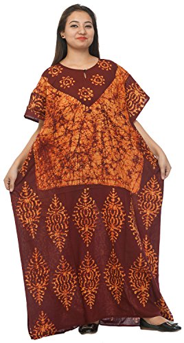 Image of Cotton Kaftan Dress Maxi Long Tunic Batik One Size
