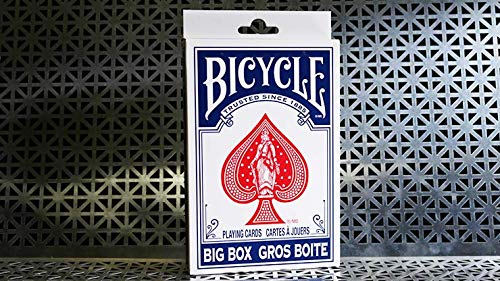 Jumbo Bicycle Cards: Oversized Playing Deck (Blue or Red) - Enhance Your Card Games with Four Times The Fun! (Blue)