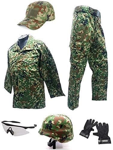 Amazon Broptical 一式セット ベルト付 Bdu 自衛隊 戦闘服 迷彩服 上下 シューティンググラス ヘルメット グローブ セット S M L Xl 自衛隊タイプ サバゲー 装備 コスプレ S 戦闘服 通販