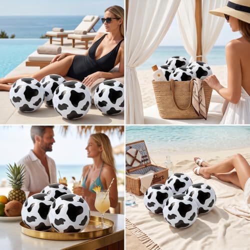 JewGewenil 12Pack Inflatable Beach Ball for Party, 11.8 Inch (Cow) — view 5