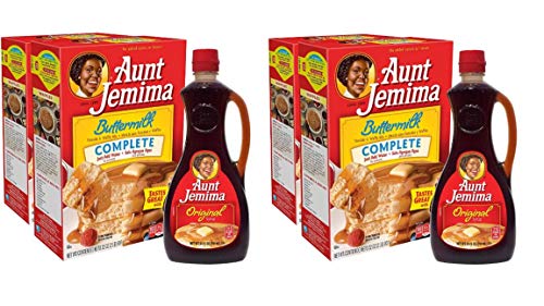 Aunt Jemima Syrup & Pancake Mix Combo Pack, 2 2lb Buttermilk Mixes, 1 24oz Original Syrup (Packaging May Vary) 2-PACK