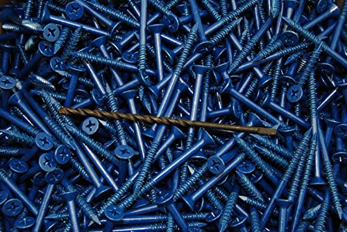 (100 pcs) Phillips Flat Head 1/4 x 3-3/4 Concrete Masonry Screws Tapcon Anchor & Bit