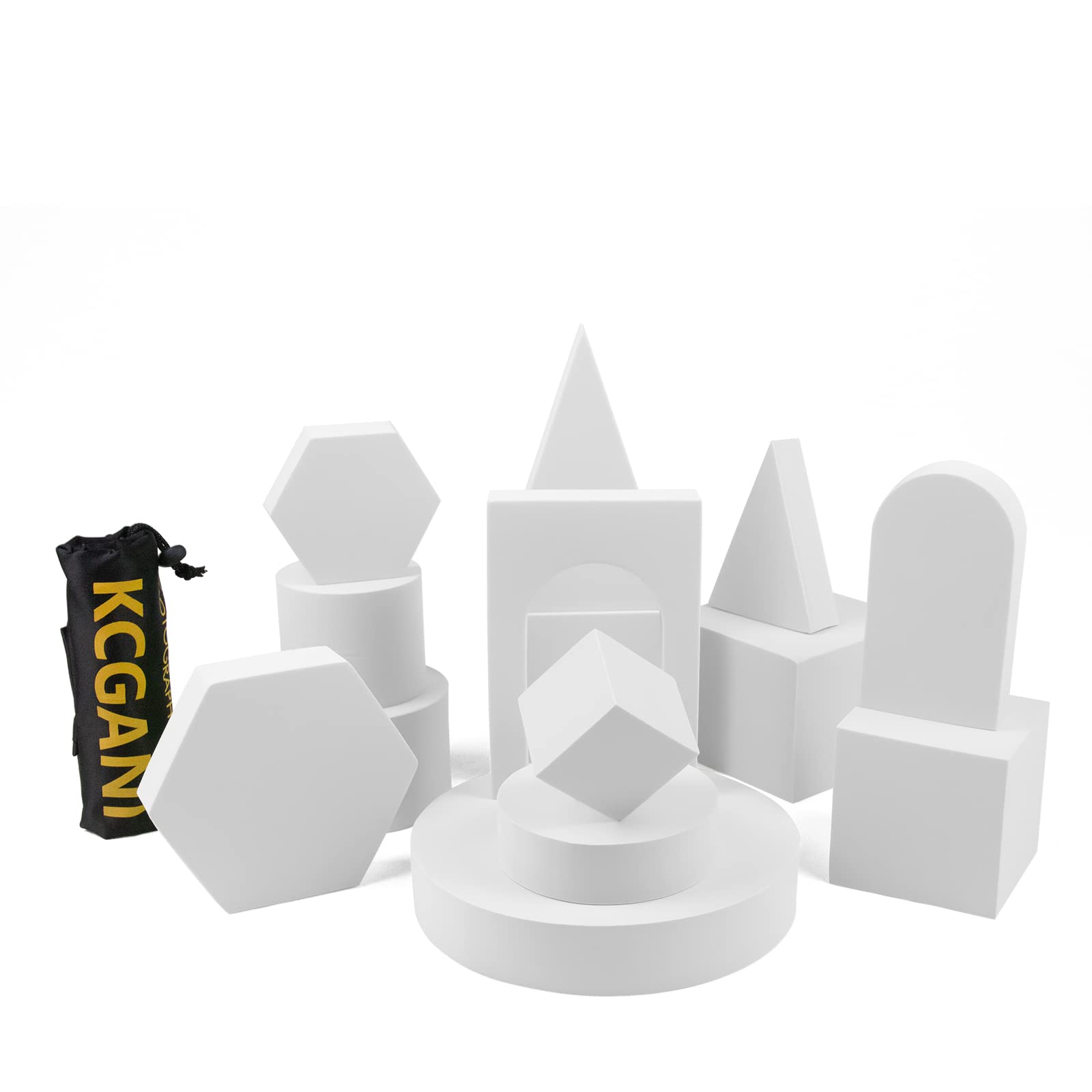 14pcs Photography Background Props, Geometric Cube Photo Props Set, Stereo Hard Foam Photo Decorative Backdrop, Posing Ornaments Display Solution for Lipstick, Jewelry, Perfume, Makeup Tools