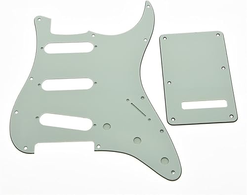Miniatura 19 de KAISH Golpeador estilo ST/Strat de 11 agujeros SSS Pick Guard con placa trasera ST Trem cubierta para Stratocaster/Strat fabricado en Estados perla