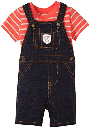 Carter's 2 Piece Shortall Set, Denim, 3 Months