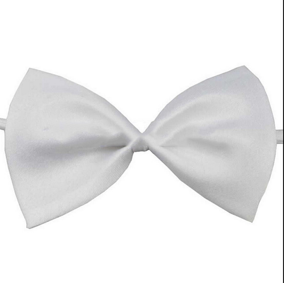 Selected Adjustable Dog Bow Tie Puppy Pet Costume Collar Stripe Bow Tie Dogs Cats Puppy Tie Neck Tie - Perfect for Wedding Tie Party Accessories (Cute Bowtie - White)