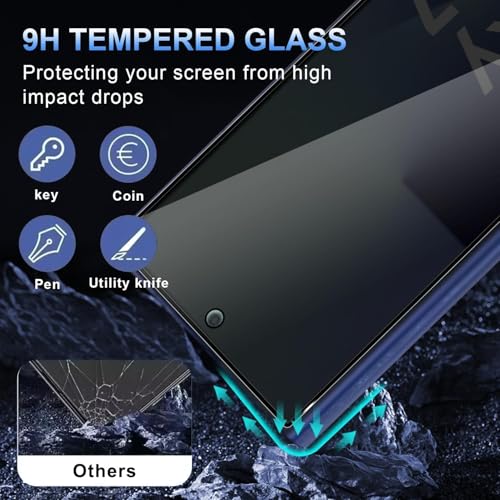 Image of QsmQam Anti-Spy Privacy Tempered Glass Compatible with Samsung Galaxy Z Fold 7 5G with Anti-Explosion 9H Hardness Screen Guard(Pack of 2)