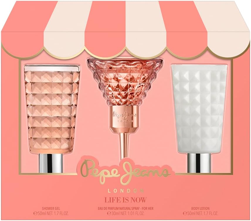 Estuche regalo Pepe Jeans Life Is Now con perfume, loción corporal y gel de ducha por 20,95€