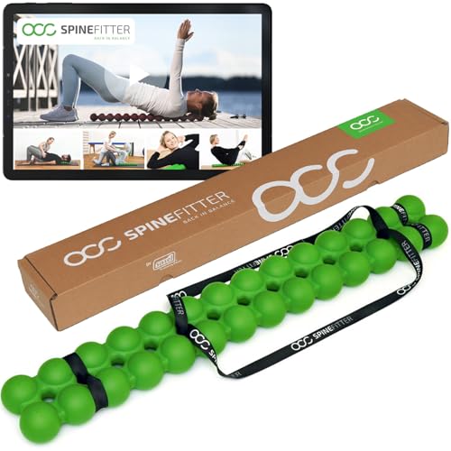 SPINEFITTER by SISSEL Green | Massager for Back & Balance | Back Trainer relieves Tension and blockages Ideal for Pilates and Yoga | to Relax The Spine | for Home & Practice