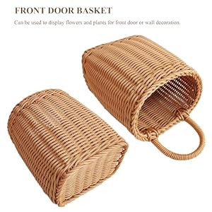 Hangingwallbasketwovenfrontdoorbasketdecorativedoorbasketsforflowersplantshangingwickerbasketforkitchenwarefarmhouse Urban Country Home Decor Hanging wall basket woven front door basket decorative door baskets for flowers plants hanging wicker basket for kitchenware farmhouse urban country home decor
