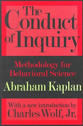 The conduct of inquiry: Methodology for behavio... 0700202110 Book Cover
