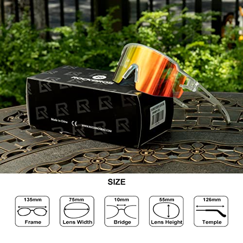 Image of ROCKBROS Photochromic Sports Sunglasses Professional Anti Fog - UV400 Goggles with Myopia Frame for Running Cycling Fishing