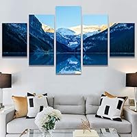 SIGNWIN 5 Panel Canvas Wall Art Calming Waters for Home Decorations Ready to Hang - 60