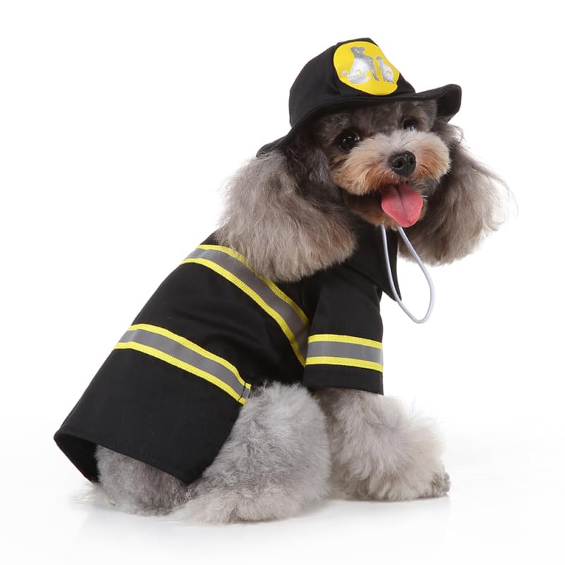 Disfraz de bombero para perros talla M