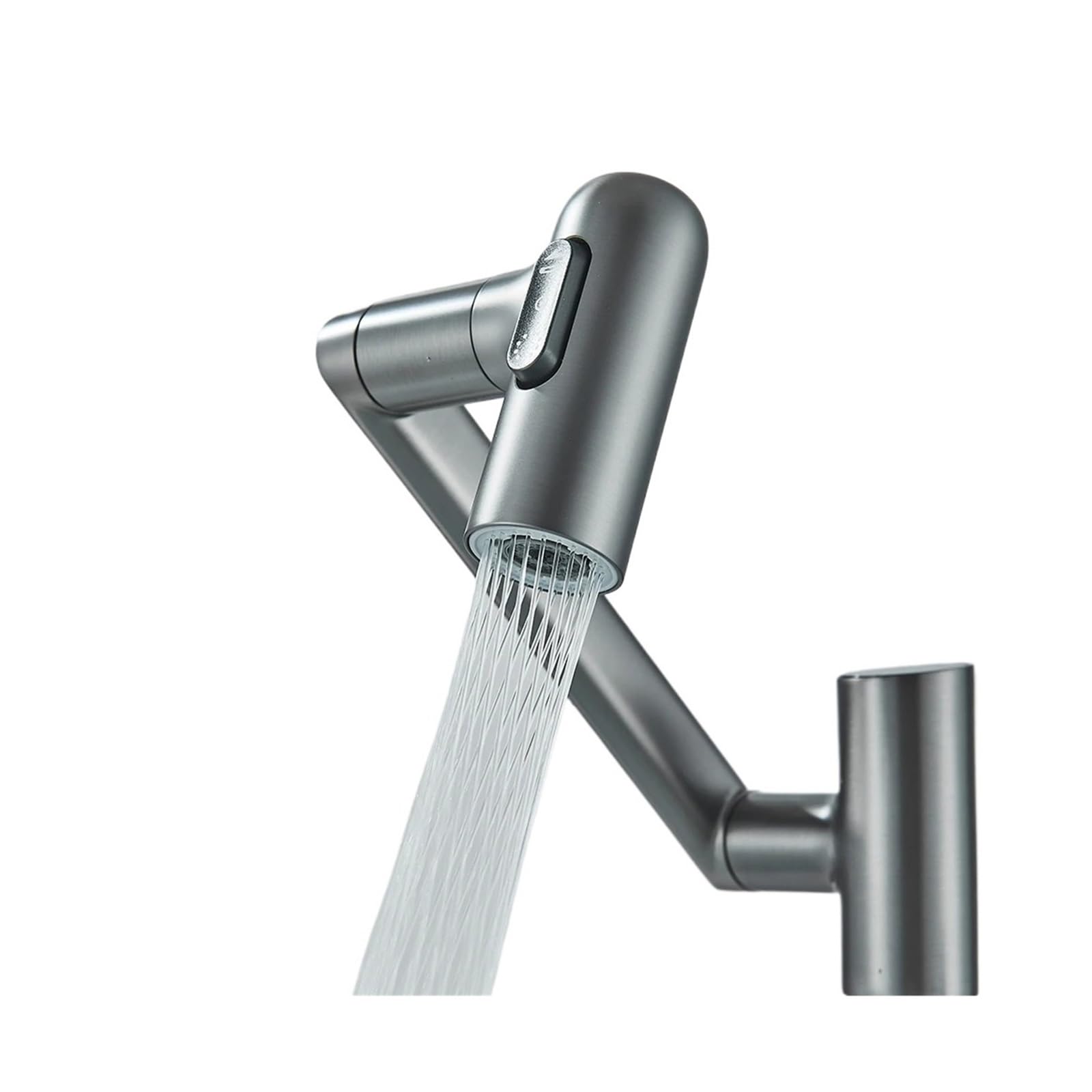 Grifo de lavabo digital gris para renovar el baño familiar moderno