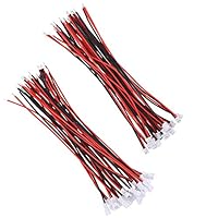 GTIWUNG 20 Paare JST Steckverbinder, JST 2.0 PH 2 Pin-Verbindungsstecker, 2-Pin Connector Plug Male & Female, JST 2.0 mm 2-poliger Stecker mit 80mm Kabeldraht