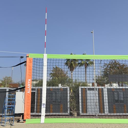 BOARDEE Foldable Volleyball Antenna Set with Hook-and-Loop Sleeves Portable Fiberglass Net Antennas Pro-Level Antenna Sleeves - Indoor & Outdoor Volleyball Referee Equipment (Pack of 2)