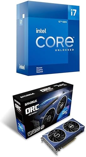 Intel Core i7-12700KF Procesador de escritorio para juegos 12 (8P+4E) núcleos de hasta 5.0 GHz desbloqueado LGA1700 Serie 600 Chipset 125W + tarjeta