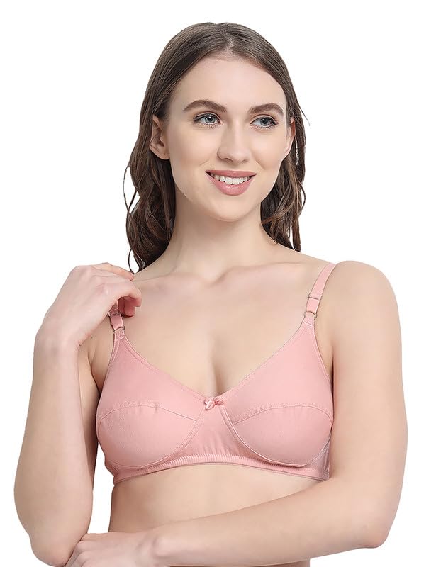VSTAR HANA Non-Wired Non-Padded Cotton Knitted Full Coverage Bra for Women with Double Layer Seam Cups VSTAR HANA Non-Wired Non-Padded Cotton Knitted Full Coverage Bra for Women with Double Layer Seam Cups