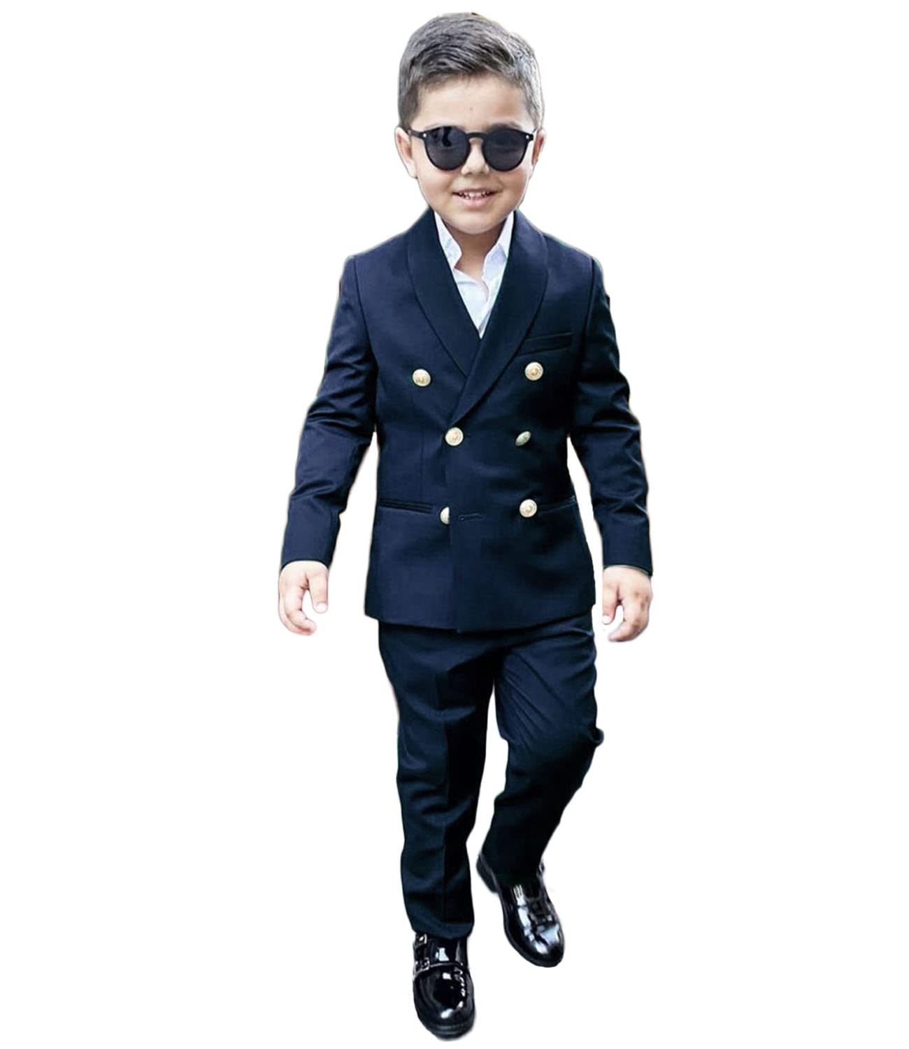 Traje de 2 piezas para niños, traje de esmoquin para niños, blazer y pantalones para boda, fiesta, traje de paginero