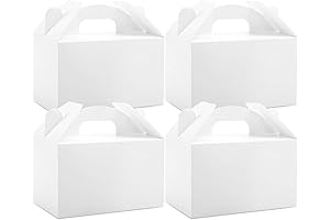 Moretoes 48 Pack White Bakery Boxes with Handle