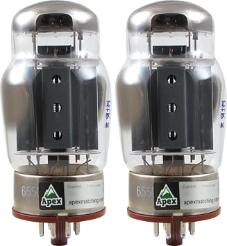 6550, Tung-Sol Reissue, Pentode, Vacuum Tube, Apex Matched Pair