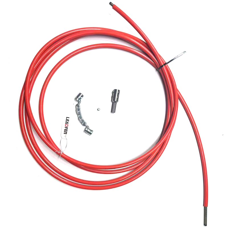 Cable flexible de 6 mm, juego completo de herramientas para limpieza de tuberías DN32-40, desatascador de desagües