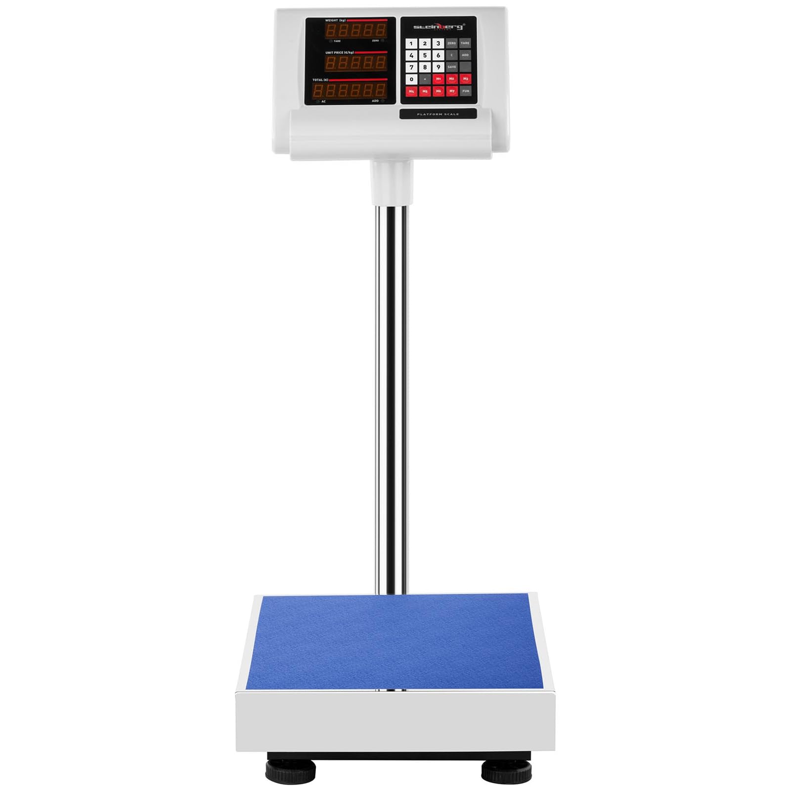 Steinberg Balance Plateforme Professionnelle Industrielle Pèse-Colis SBS-PF-60/10A (60 kg, Précision ±10 g, Autonomie 10 H, 40x30 Cm, LED)