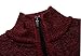 Yeokou Men's Slim Fit Zip Up Casual Knitted Cardigan Sweaters with Pockets (Medium, Wine Red)