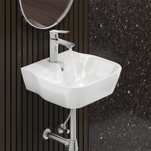 Kohler Ceramic Span Square Wall Mount Basin, White, 459Cm X 484Cm X 172Cm, With Deck, Single Tap Hole, Glossy (B0BVBQ62XG) Amazon Price History, Amazon Price Tracker