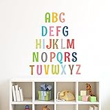 DECOWALL DA-1701A アルファベット 大文字 ウォールステッカー デコ 幼稚園 保育園 子供部屋 DIY 用 壁転写 シール ウォールアート シール 男の子 女の子 こども バスルーム デコレーション ビニール 寝室用 ティーン キッズ ウォールペーパー 壁紙 家具 部屋用 乳児 子 装飾的 リビング キッチン