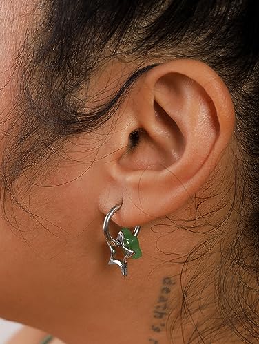 Sacina Y2k Crystal Star Earrings, Goth Emo Punk Grunge Y2k Earrings, Halloween Christmas Jewelry Gift For Women4