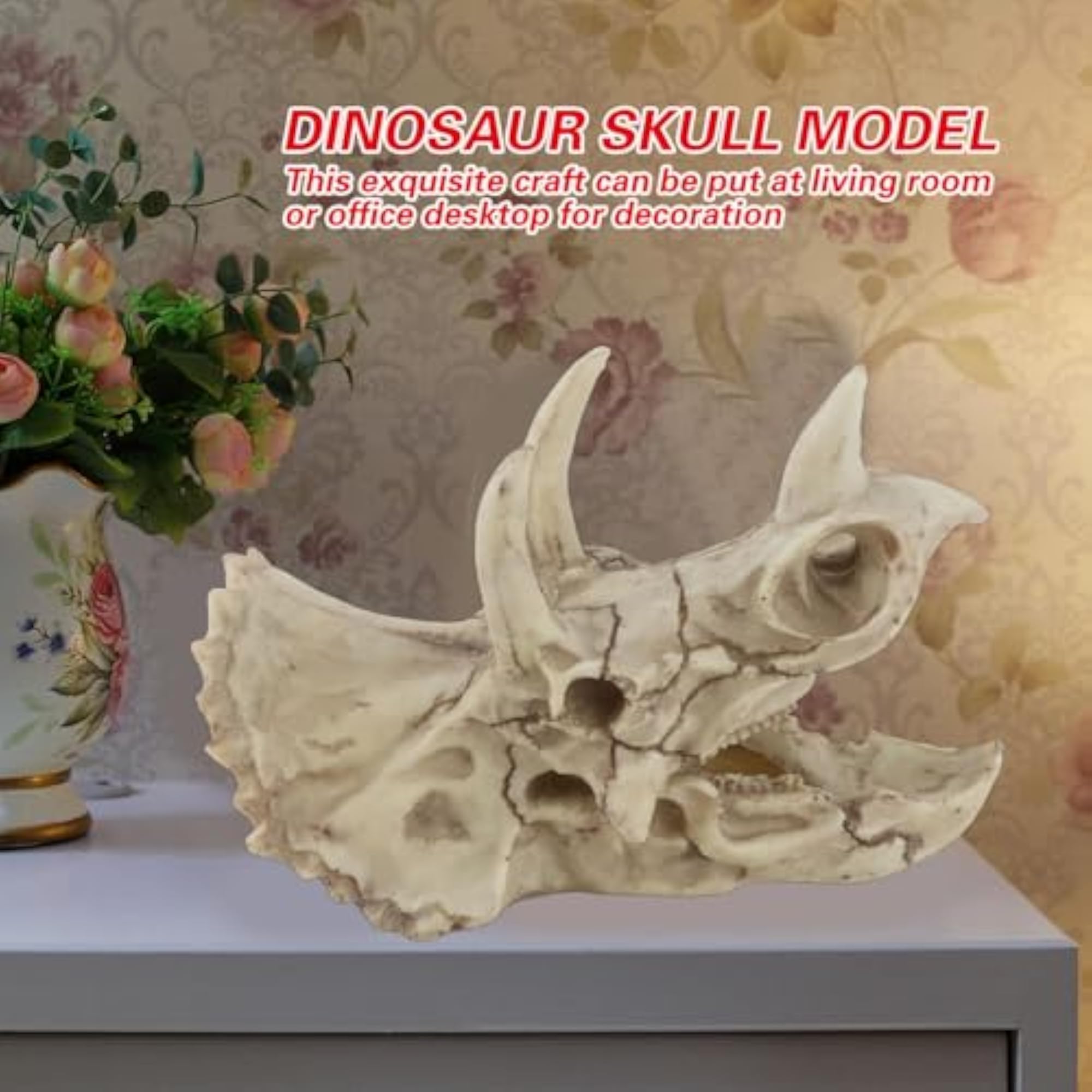 Resin Dinosaur Triceratops Skull Model