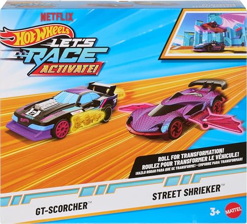 ​Hot Wheels Let’s Race Activate! GT-Scorcher & Street Shrieker Toy Cars - image 6