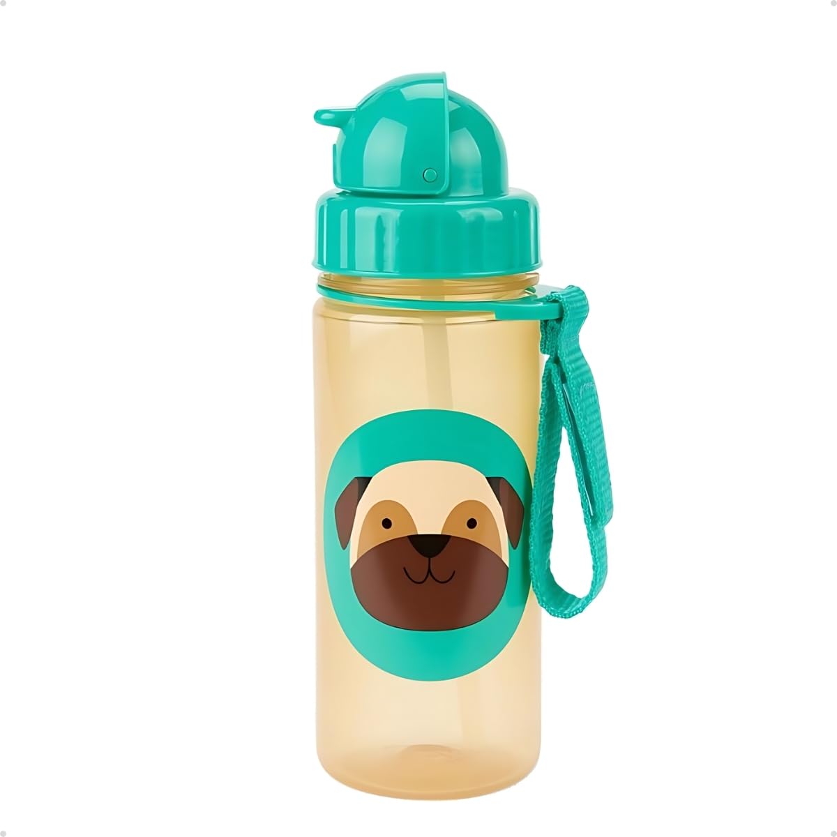 Skip Hop Zoo Pug Bottle with Straw Polypropylene