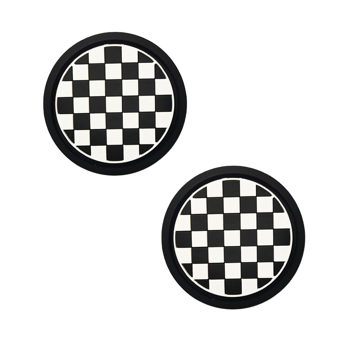 Car Cup Holder Coasters For Renault Megane I Classic (LA) 1996-2003,Silicone Auto Mug Mats,Universal Non-Slip Recessed Coaster,Interior Accessories,A/BlackWhite