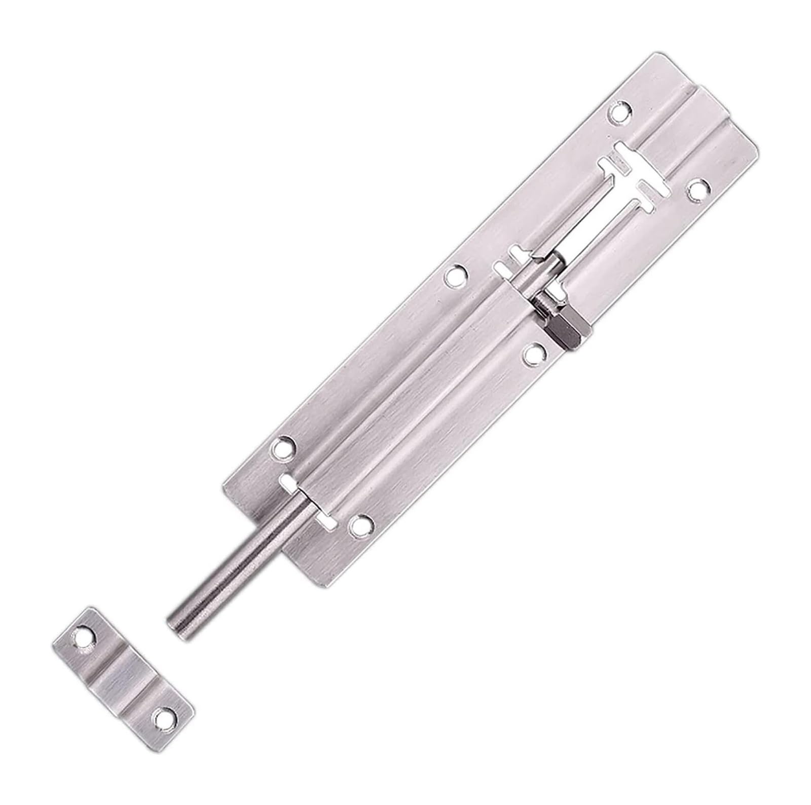 Door Lock Bolt, Slide Gate Latch Bolt Sliding Barrel Lock Stainless Steel Multiple Sizes(6 inches)