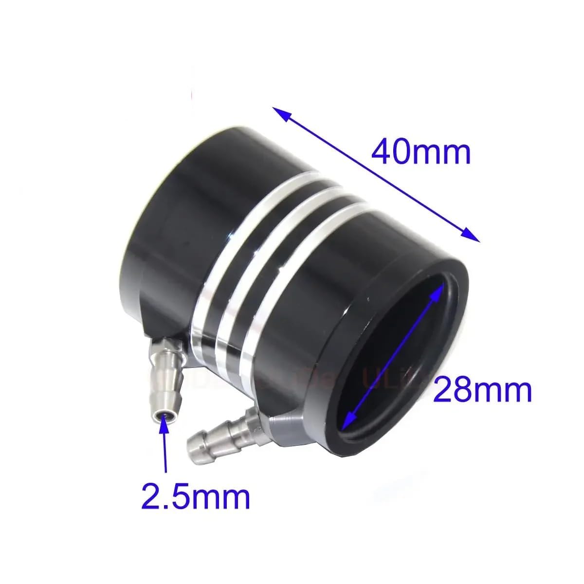 B20 B28-40mm 36-50mm 40-50mm chłodzona wodą kurtka 6063 tuleja chłodząca wodę do bezszczotkowego modelu elektrycznego RC silnik łodzi(B40 Black)