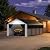 12x20 Metal Carport, Heavy Duty Car Carport Canopy, Galvanized Steel Roof Car Tent Garage, CarPorts with Removable Polyethylene Sidewalls