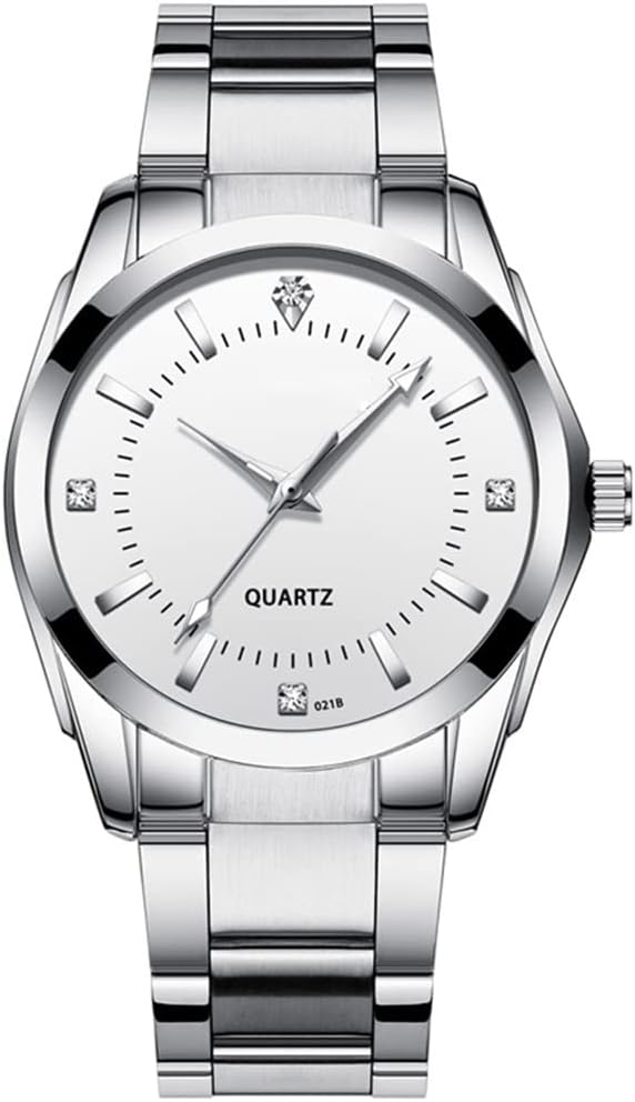 Couple Watches Men and Women Gold Silver Stainless Steel Watch Fashion his and Hers Watches Set - Image 3