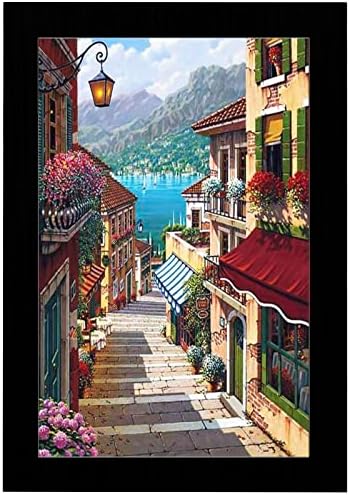 Black A4 Picture Frame - Freestanding and Wall Mounted Photo Frame for Pictures Posters & Certificates - 13 x 8 Inches A4 Frame Size Compact Picture Frames