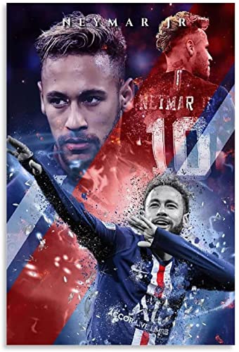 SDDLW1990 GemäLde Auf Leinwand Physische Kunst - Neymar mit Mbappe Poster für Moderne Familiendekoration Wandkunst Malerei Poster Druckt Bilder 15.7"x23.6"(40x60cm)  Kein Rahmen Cover
